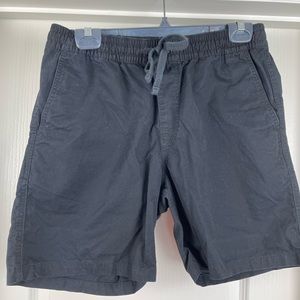 Black Drawstring shorts, Vans, 7” inseam